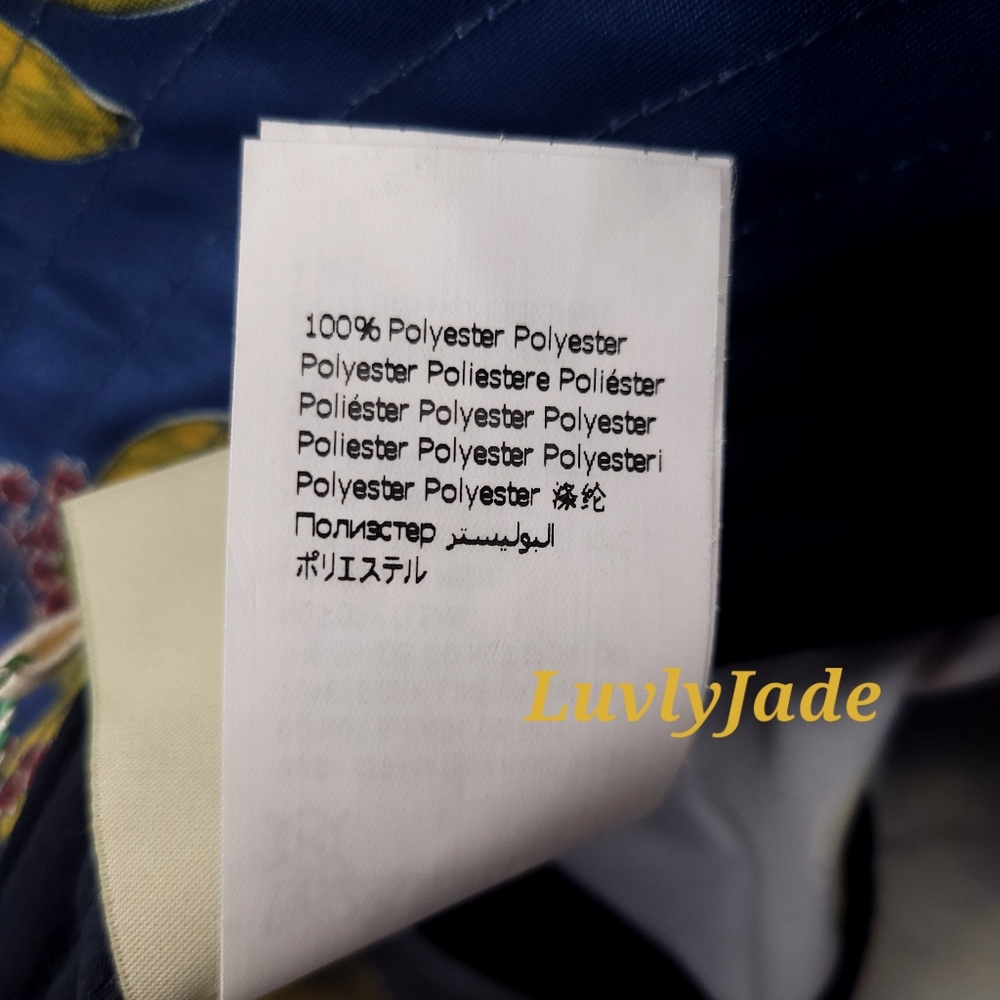 FARM RIO Mermaid Banana Blue Sun Extra Wide Slouchy Bucket Hat w/ Straps - Picture 9 of 11